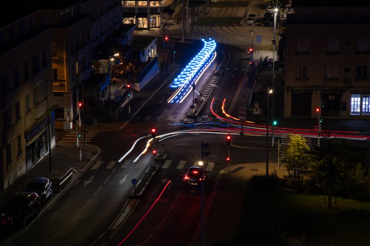 Street In Town At Night