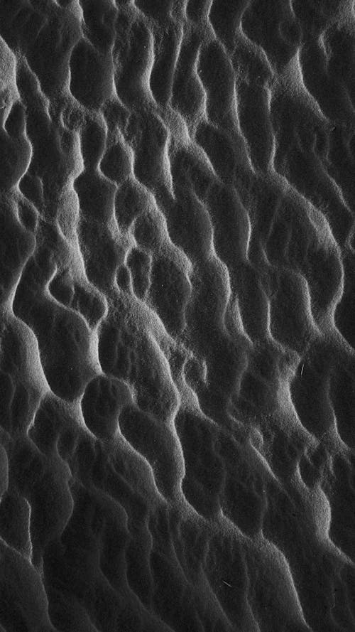 Close up of Sand in Black and White