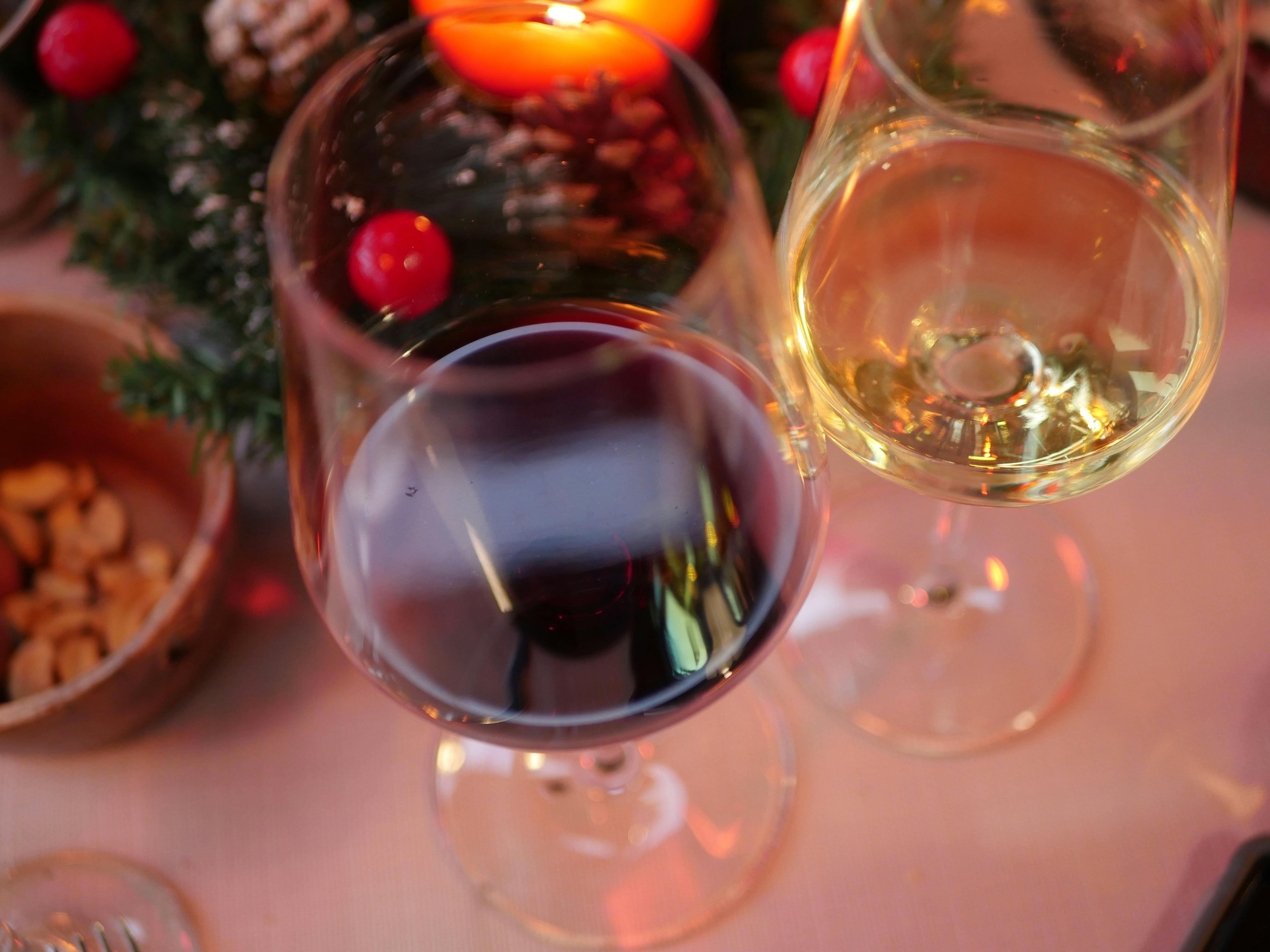 Free stock photo of candle, wine glasses