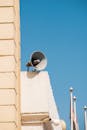 Megaphone on Building Corner