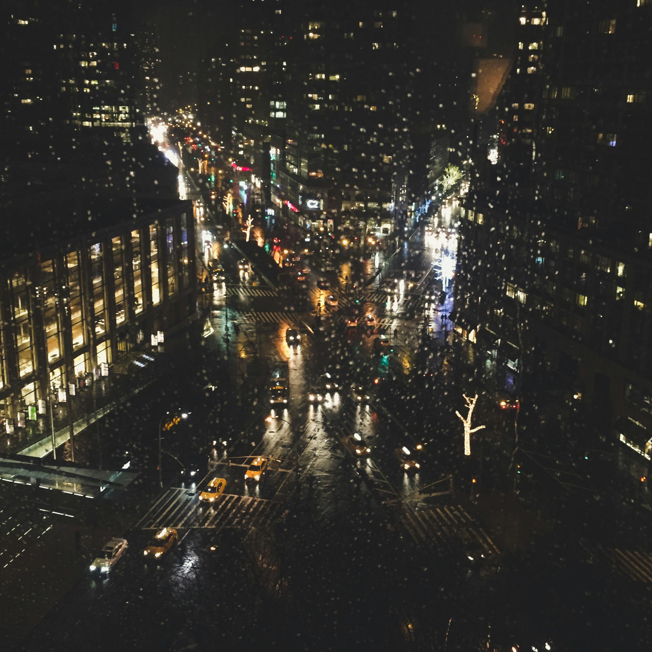 Free stock photo of busy street, new york city, top view