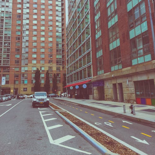 Free stock photo of jeep, new buildings, new york