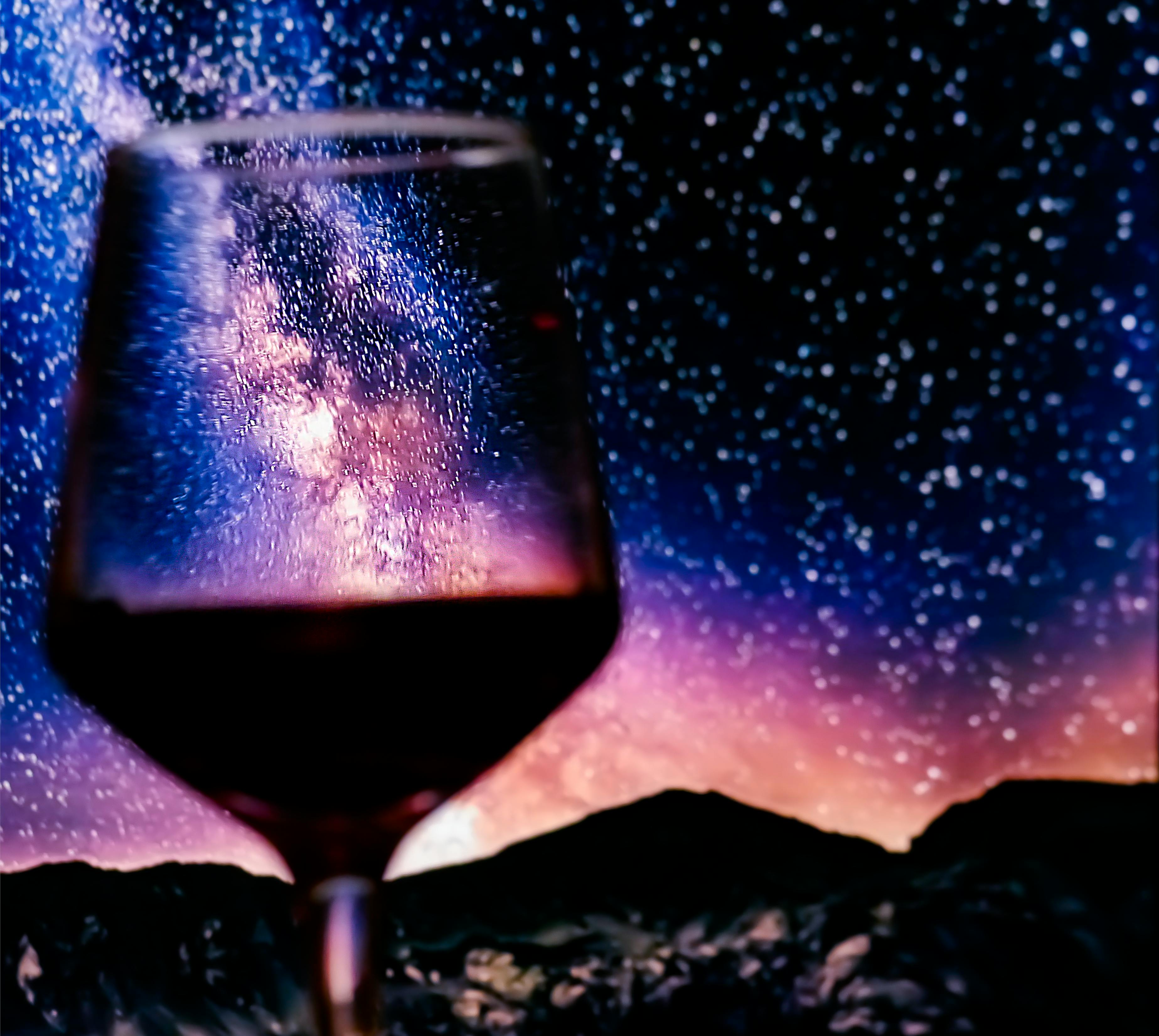 Free stock photo of falling-stars, illusion, red wine