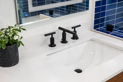 White Washbasin in Bathroom