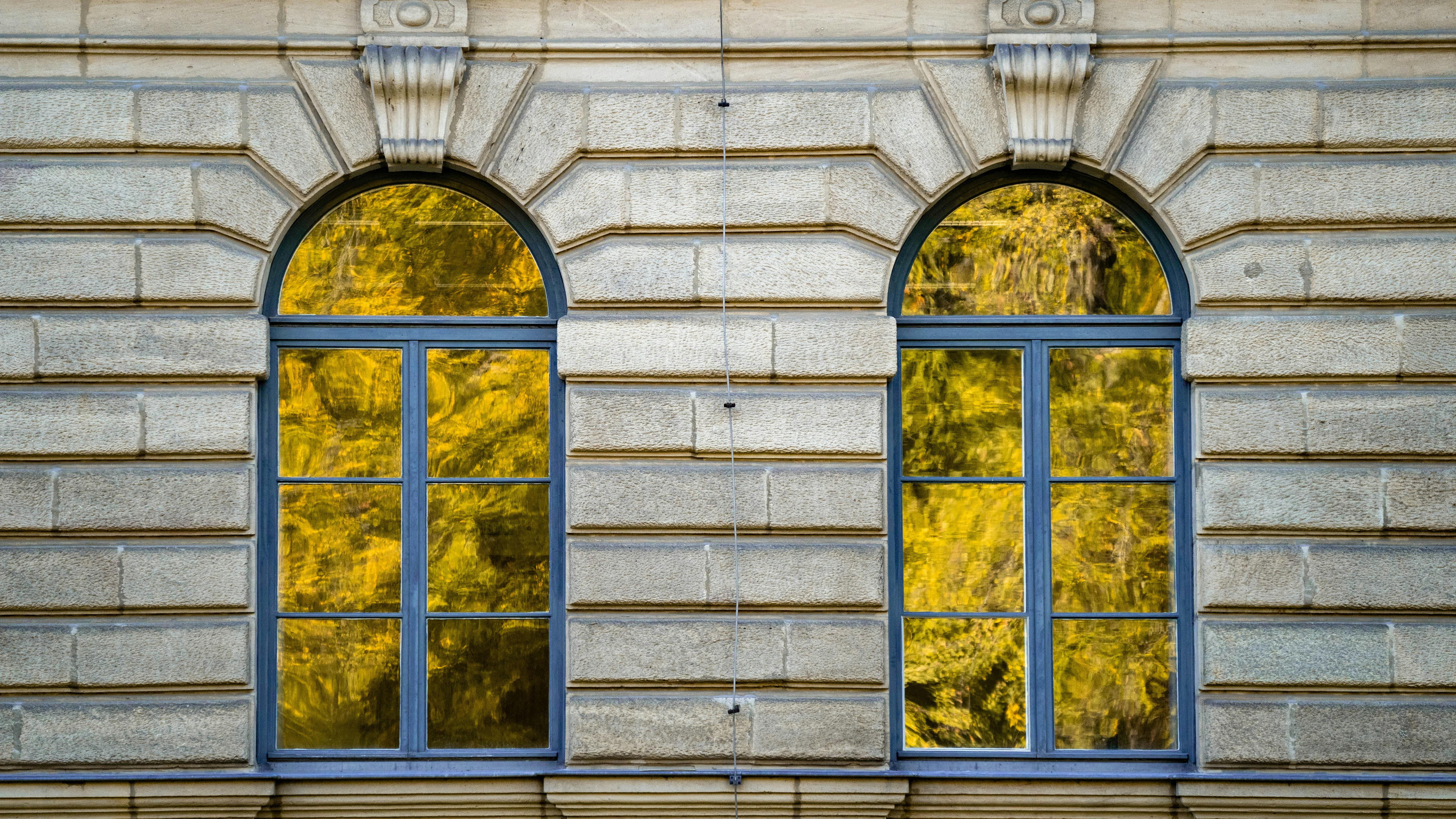 Reflection in Windows · Free Stock Photo