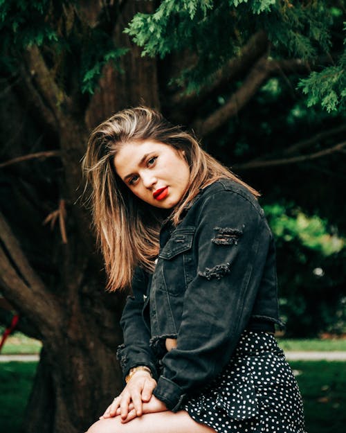 Portrait of Woman in Jean Jacket