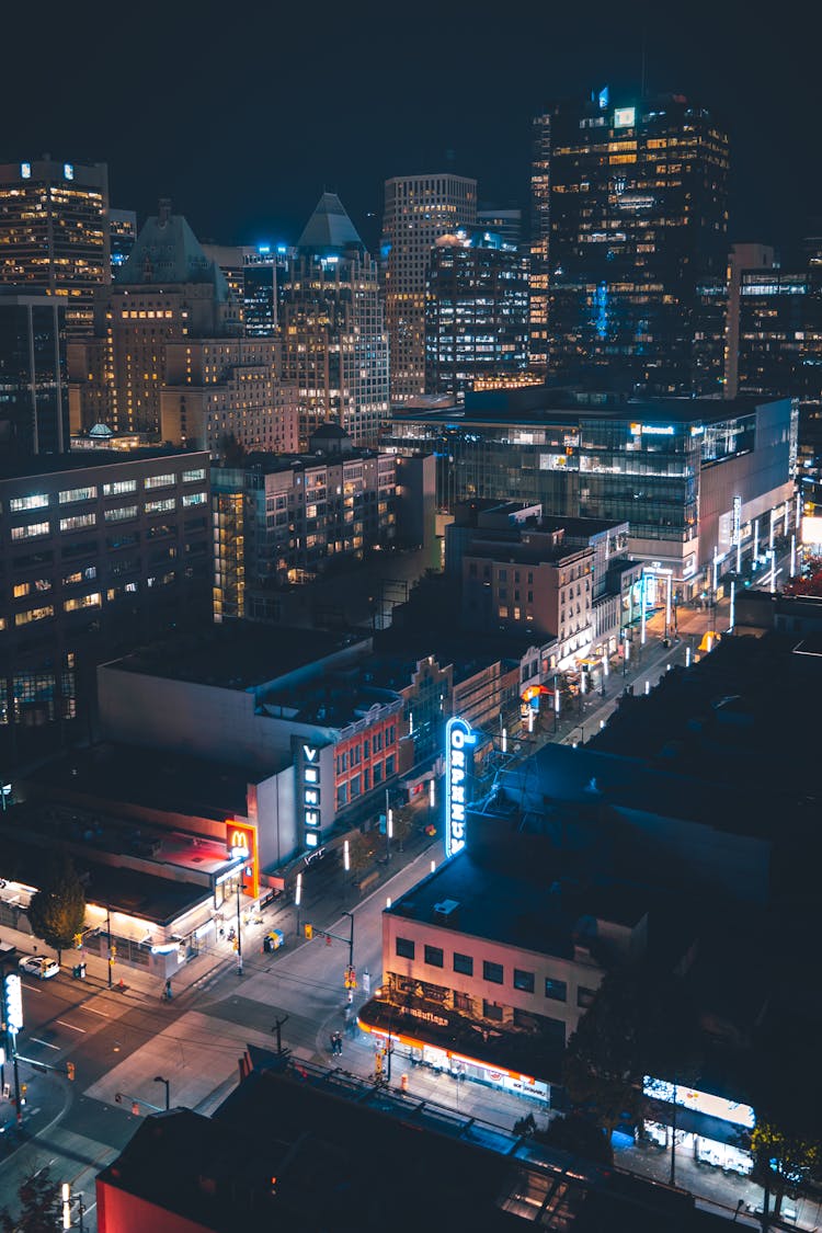 Aerial Photo Of City Buildings