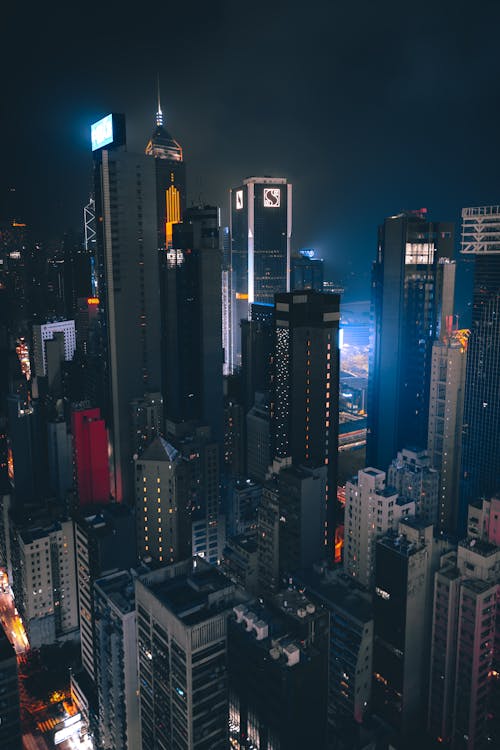 Free Buildings During Nighttime Stock Photo