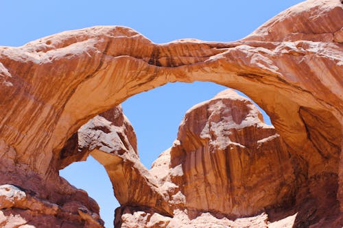 View of the Double Arch in Arches National Park, Utah, USA