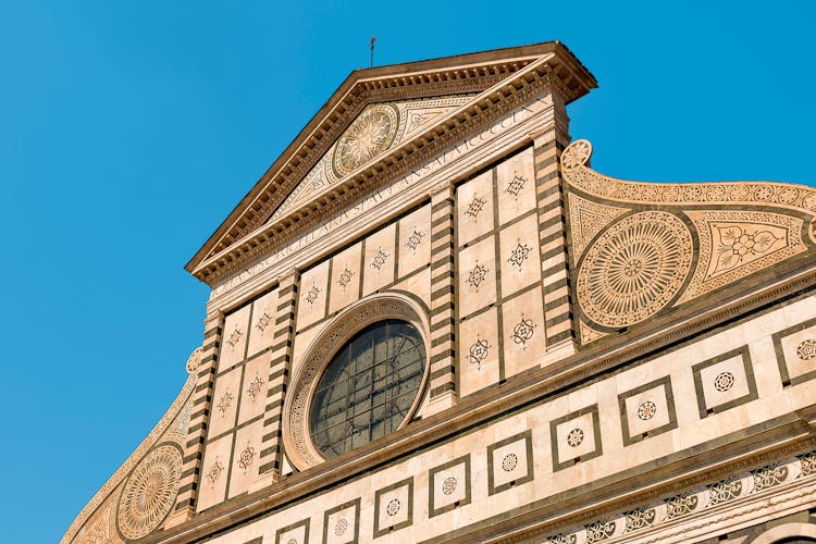 Facade Of Santa Maria Novella Basilica In Florence