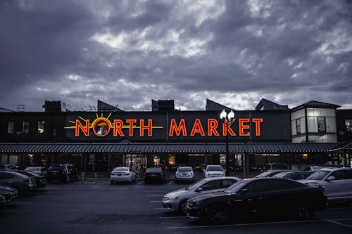 North Market Signage Building Under Gray Sky