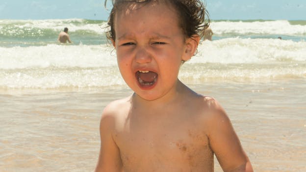 Free stock photo of beach, people, child, baby
