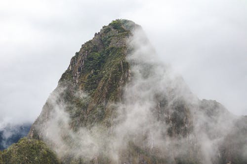 Rocky Mountain Peak in the Fog