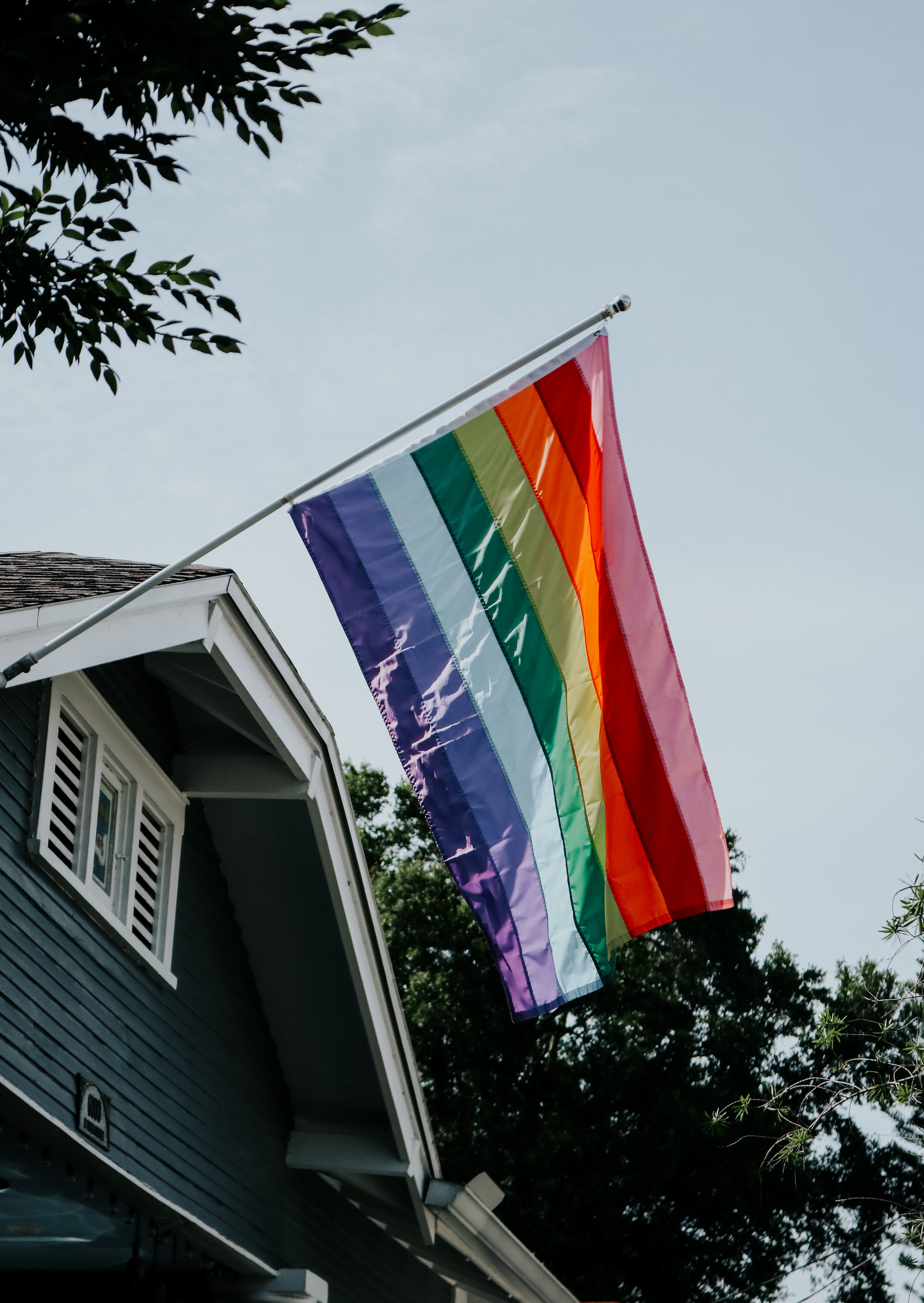 Colorful Flag on House · Free Stock Photo