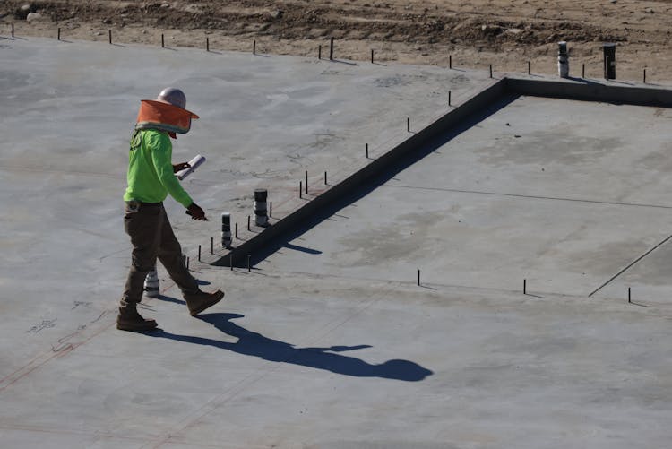 Man Working On A Construction Site 