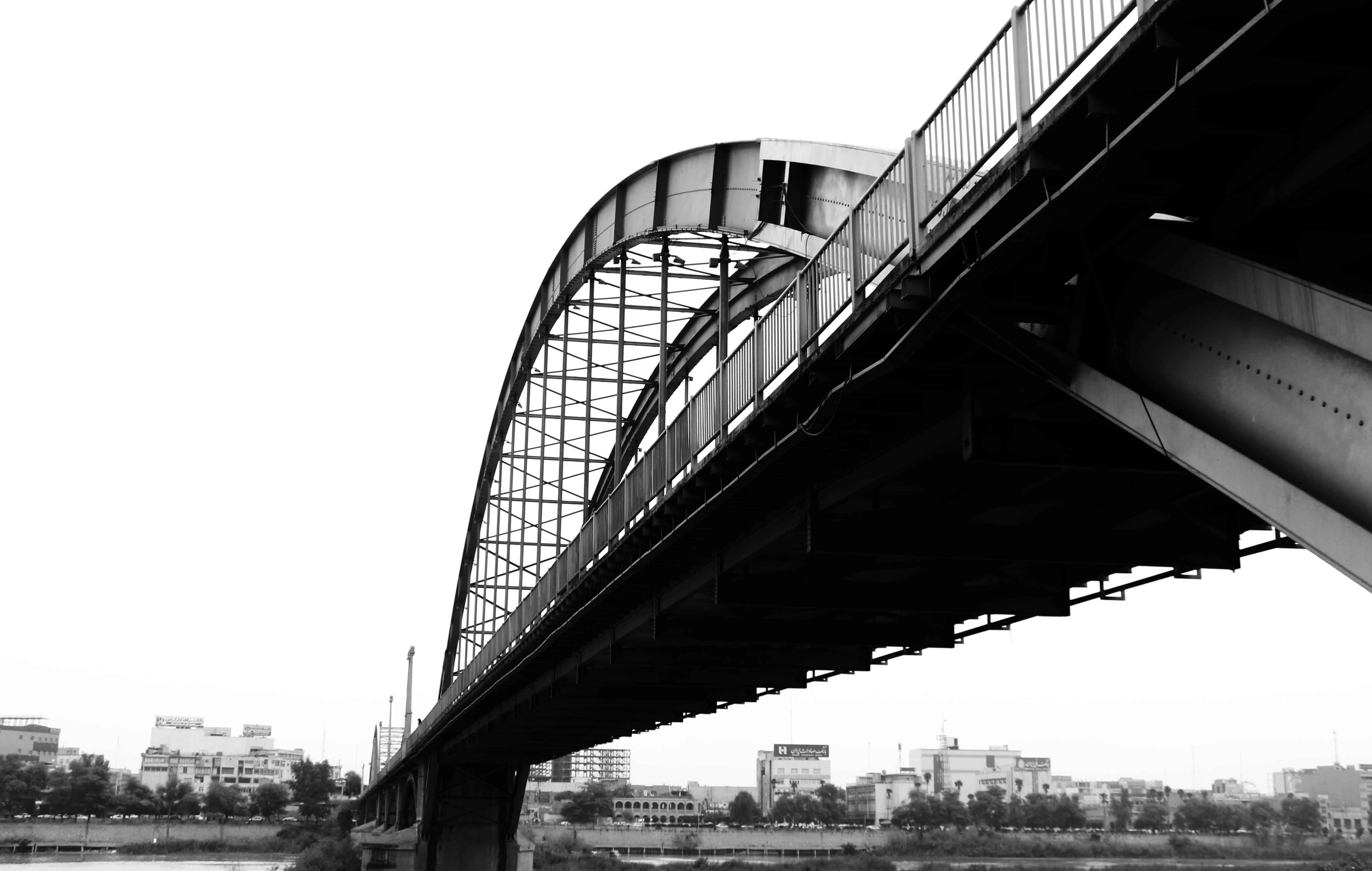 Free stock photo of ahwaz, black and white, bridge