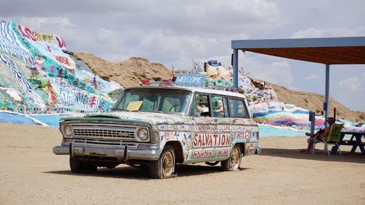 Advertisement On Abandoned Car