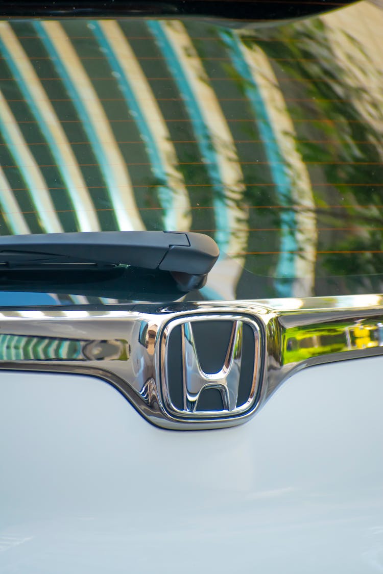 Closeup Of A Honda Car Logo