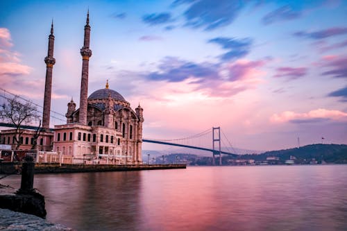 Ortakyo Mosque in Istanbul at Dusk