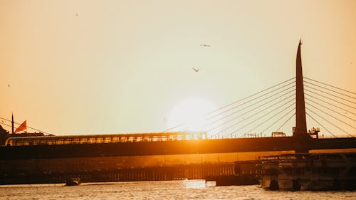 Sunset Sunlight over Halic Bridge 