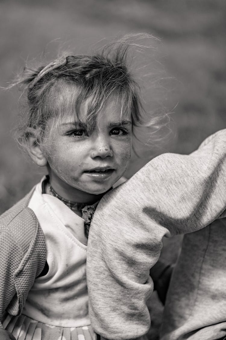 Cute Little Girl In Nature