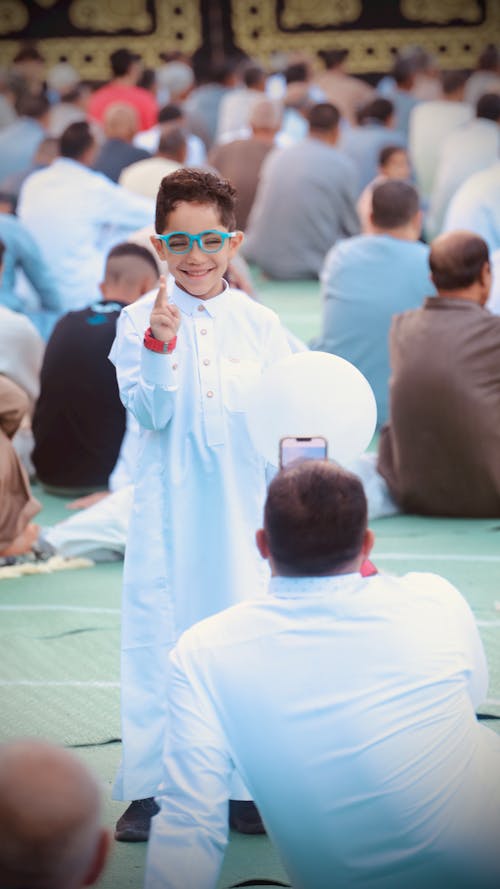 คลังภาพถ่ายฟรี ของ eid mubarak, ชุดขาว, มีความสุข