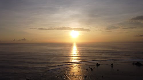 日落, 景觀, 無人機 的 免費圖庫相片