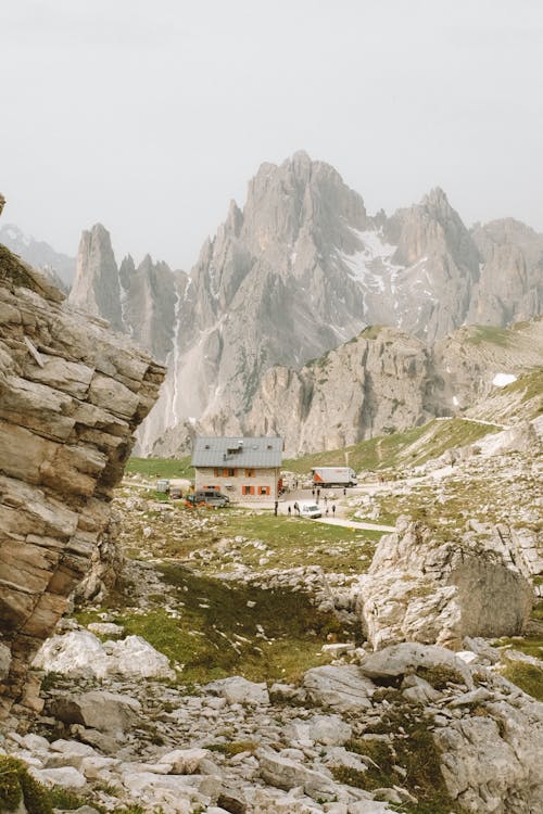 Hut in a Mountain Valey