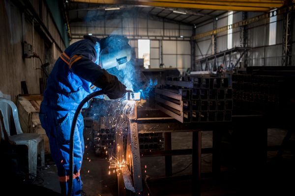 Welder at work