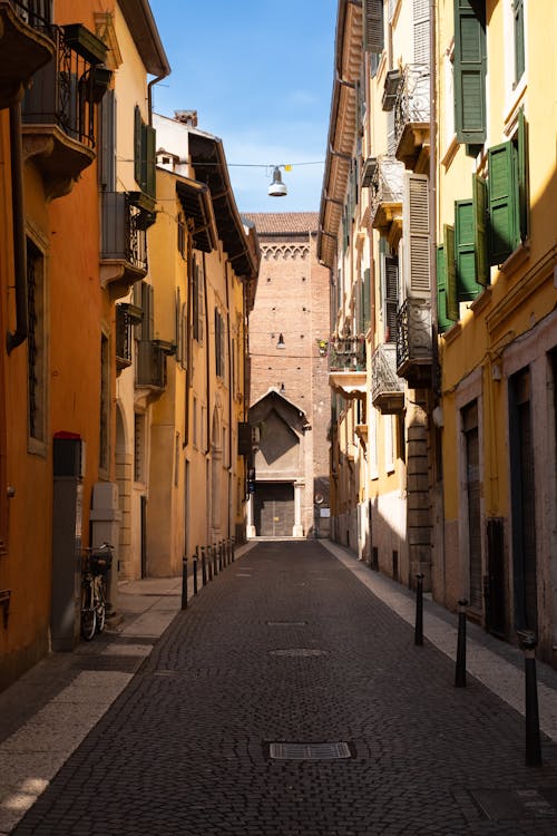 Narrow Street in Town in Italy