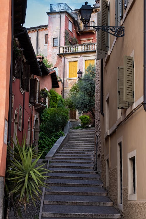 Stairs between Buildings in Town