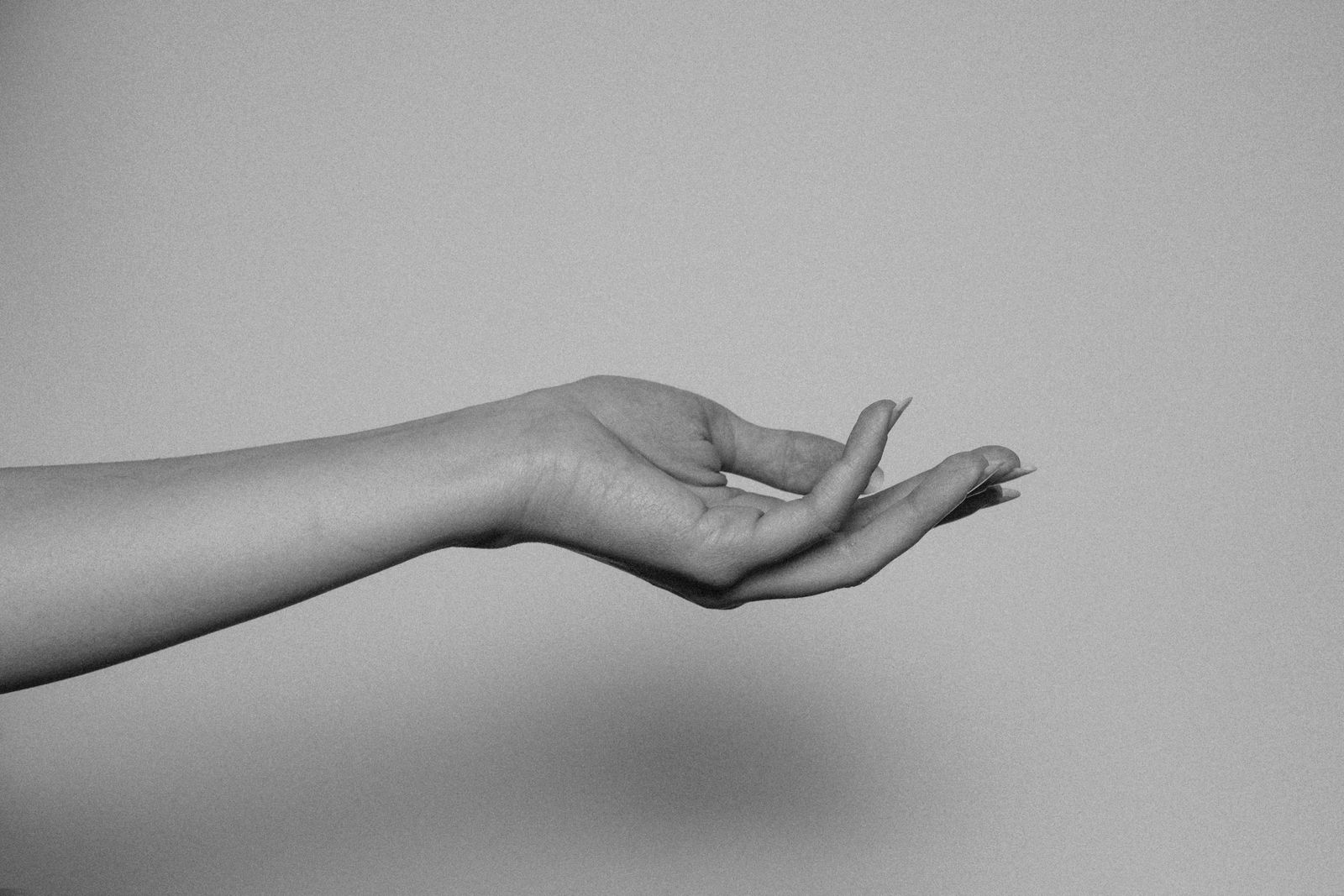 Person adjusting a wrist support before daily activity