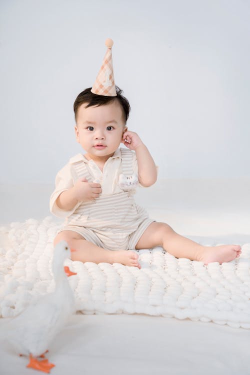 A Studio Shoot of a Baby 