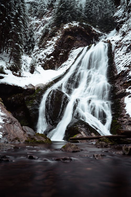 Free Waterfalls Digital Wallpaper Stock Photo