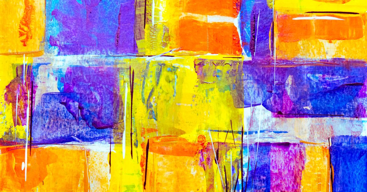 黄色、オレンジ、青の抽象画 · 無料の写真素材 黄色、オレンジ、青の抽象画 · 無料の写真素材