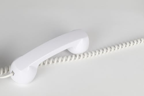 Free White Telephone on the Table Stock Photo