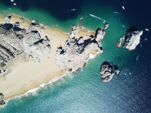 Top View of a Rocky Coast