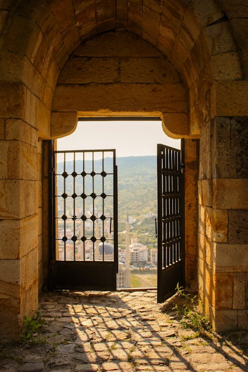 Opened Gate in Arch