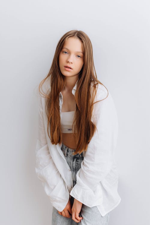 Teenage Model in Top and Jeans