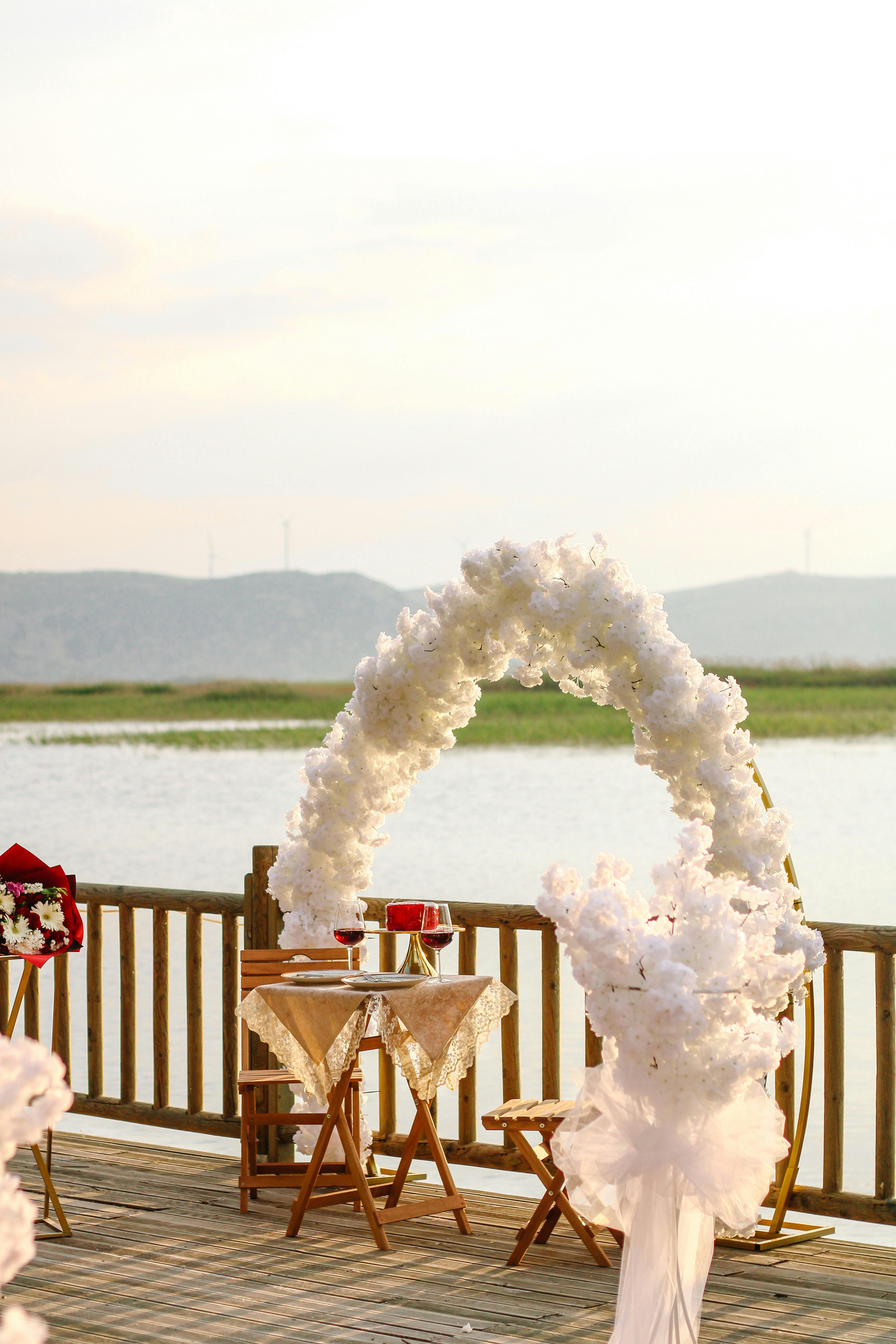 White Flowers in Wedding Venue · Free Stock Photo