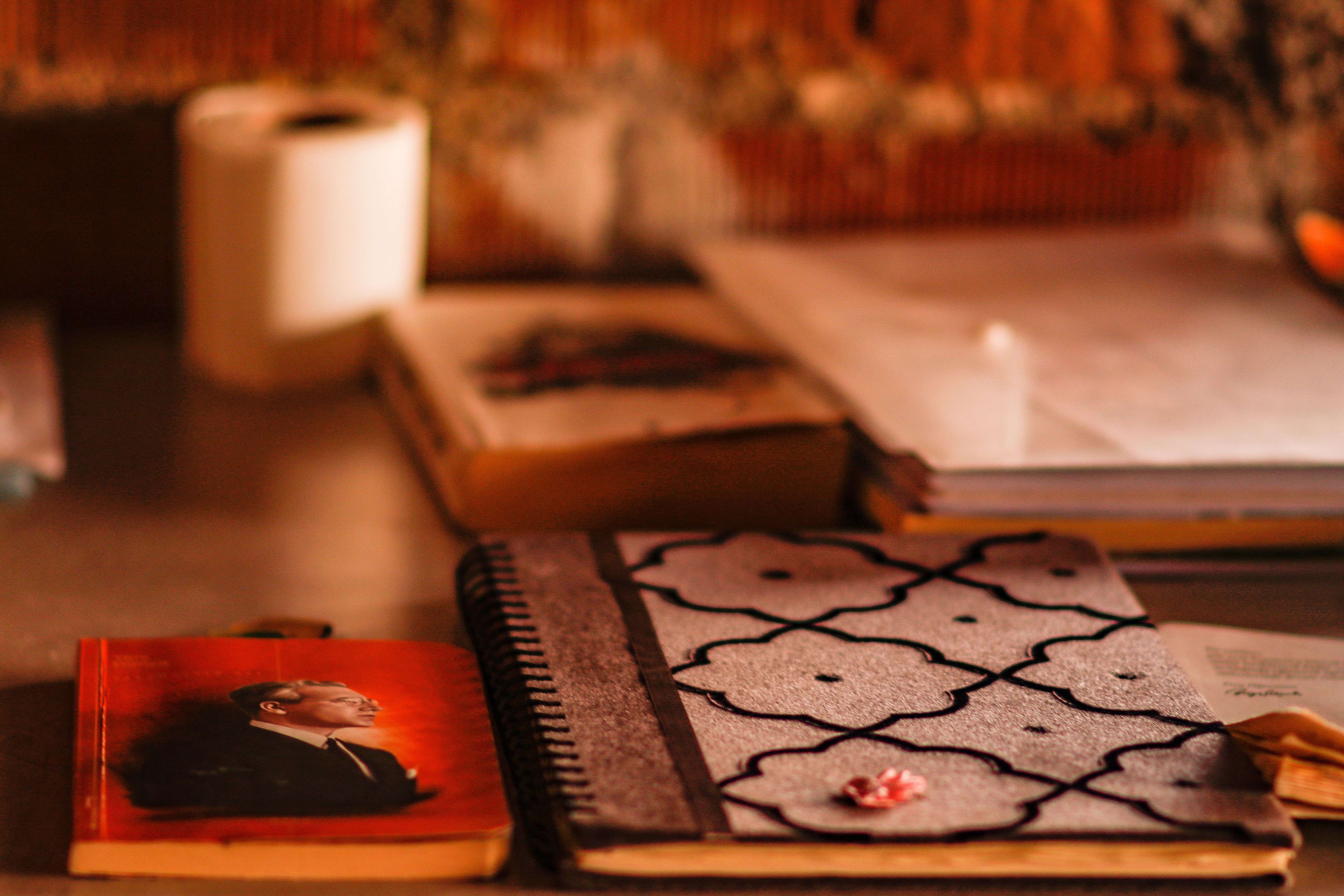 study desk with notes cozy home lifestyle photo 2