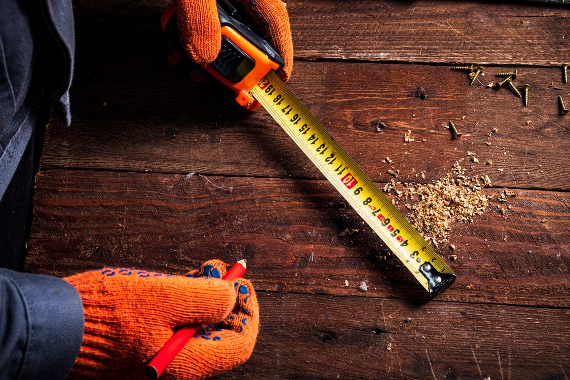 Construction tools for construction.Upoven, rasp knife, tape measure. · Free Stock Photo