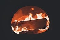 Close-up Photo of Burning Wood in Fireplace