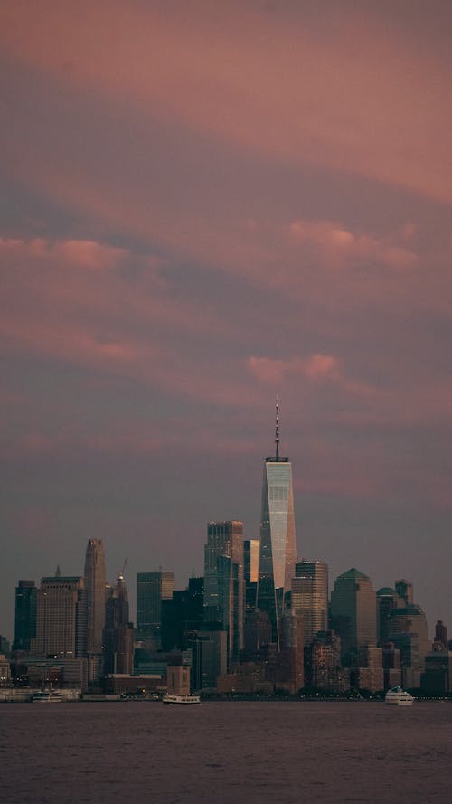 Sea Coast of Manhattan at Dusk