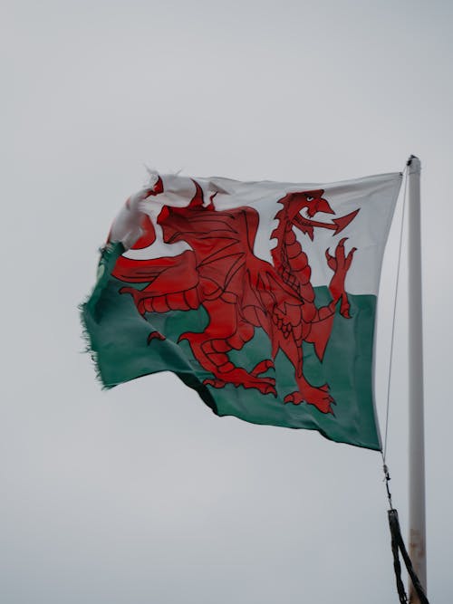 Close up of Welsh Flag