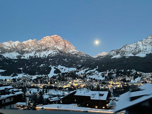 Cortina, Dolomites, at night