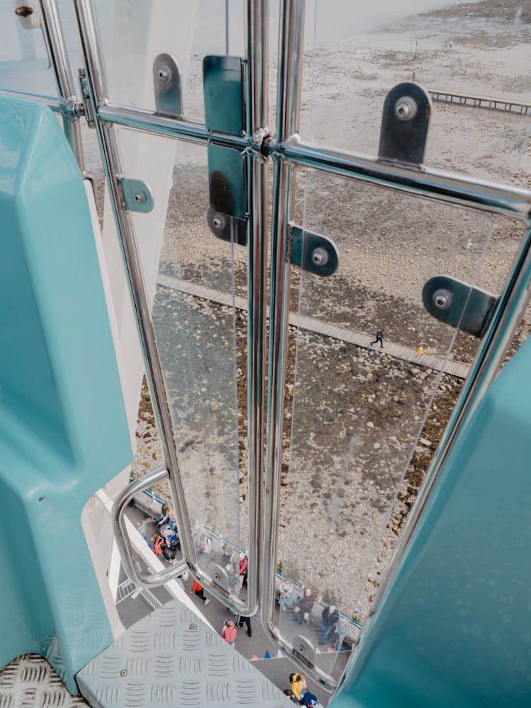 Beach Under Glass Door