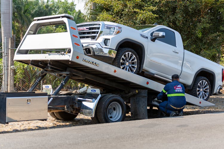 A Car On A Tow Truck