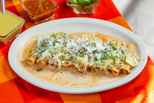 Plate of Mexican Taquitos