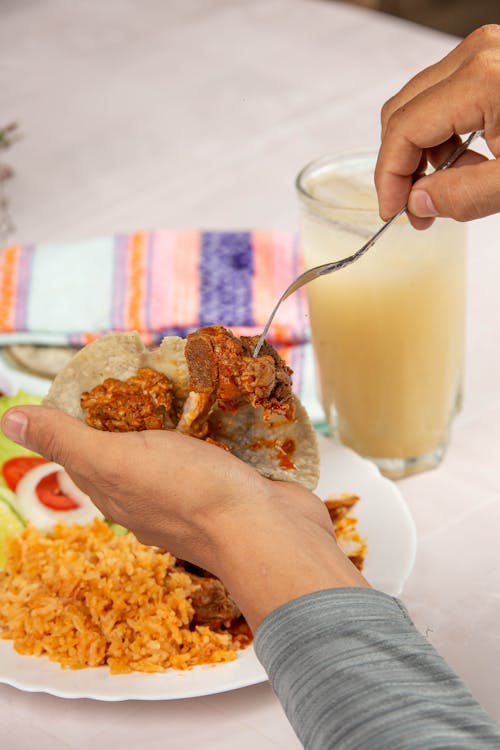 Homemade Tortilla Served on a Plate